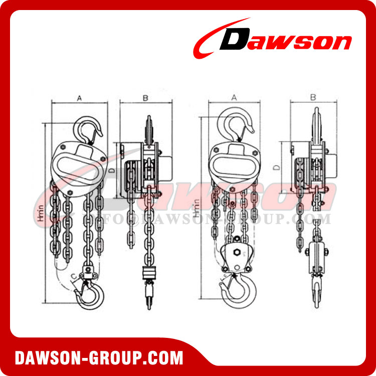 Bloque de cadena de acero inoxidable 304 antioxidante y anticorrosión DS-HS-VSS