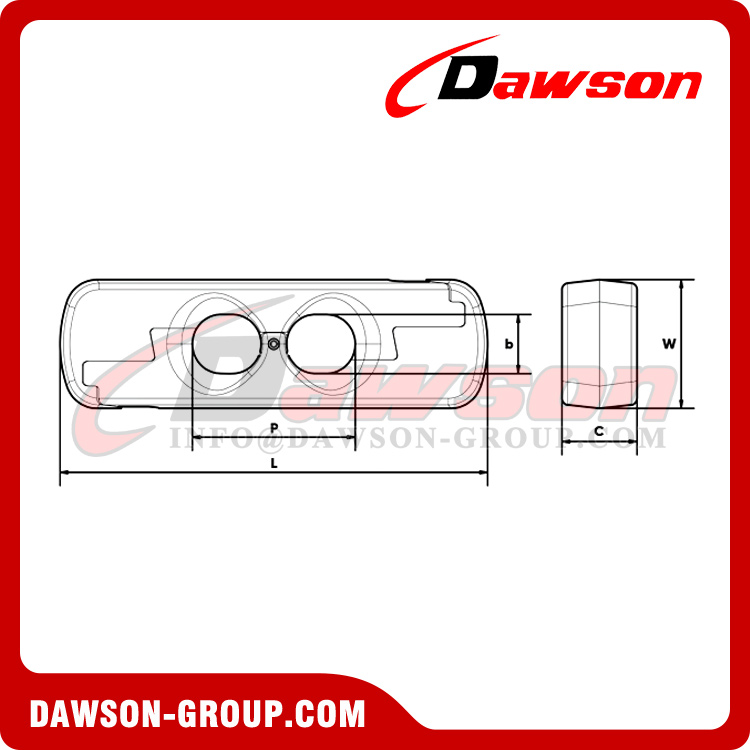 Conector de cadena minera estándar DIN22258-3 de 42-56 mm, eslabones de cadena verticales para cadenas mineras-S