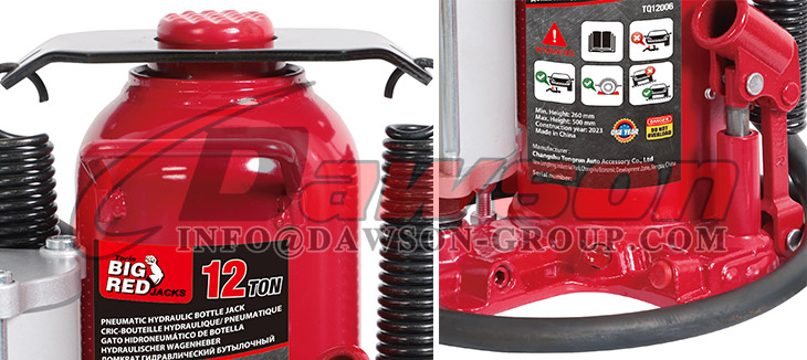 Gatos de botella hidr&aacute;ulicos neum&aacute;ticos de 12 toneladas, equipos para autom&oacute;viles profesionales - Dawson Group Ltd. - Fabricante, proveedor y f&aacute;brica de China