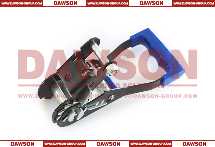 DAWSON 35MM X 3T X 200MM ラチェットラッシングバックル、安全ロック付きエクストラロングブルーラバーハンドル付き - Dawson Group Ltd. - 中国工場