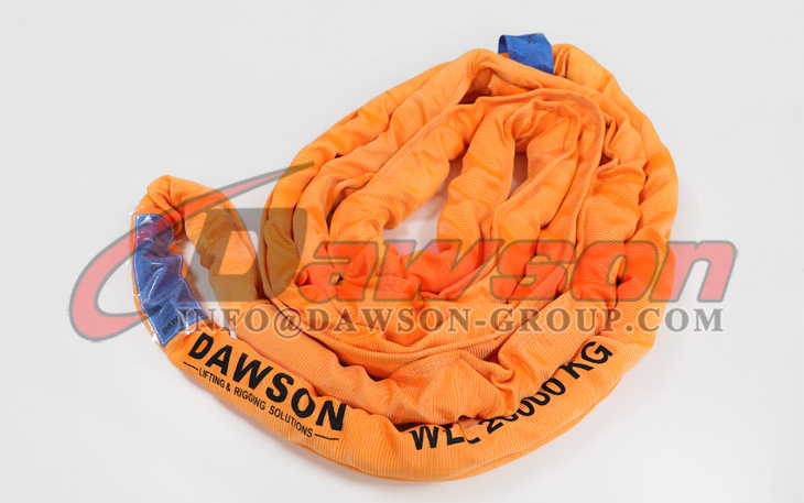 Eslingas redondas de poli&eacute;ster WLL 20T, eslingas de elevaci&oacute;n, eslingas redondas de servicio pesado - Dawson Group Ltd. - fabricante, proveedor de China