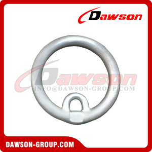 DAWSON WLL 22T 50MMX500MM HDG Anillo redondo de soporte de cadena de amarre de acero forjado