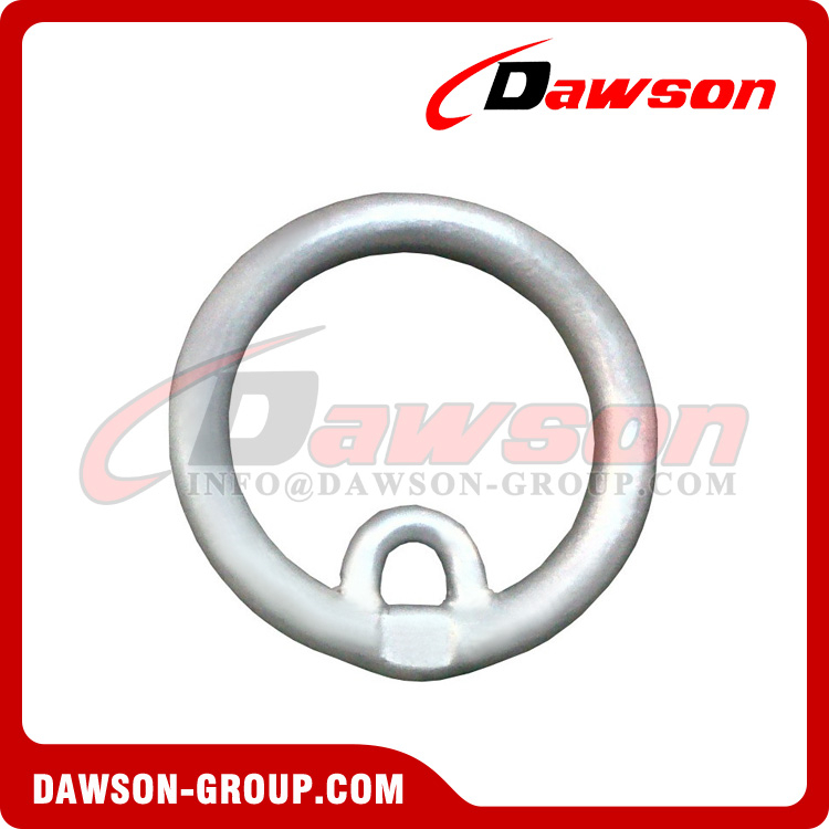 DAWSON WLL 22T 50MMX500MM HDG Anillo redondo de soporte de cadena de amarre de acero forjado