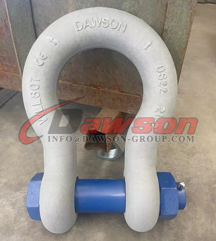 DAWSON BRAND Grau T8 DG2130A Manilha de arco de liga de a&ccedil;o forjado com pino de seguran&ccedil;a, Manilha de &acirc;ncora tipo parafuso G8 Classe DG2140 80T - Dawson Group Ltd.