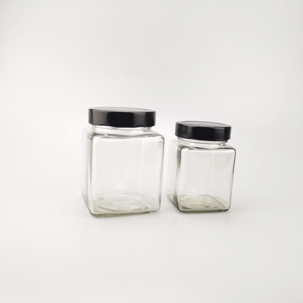 234ml square glass jar 