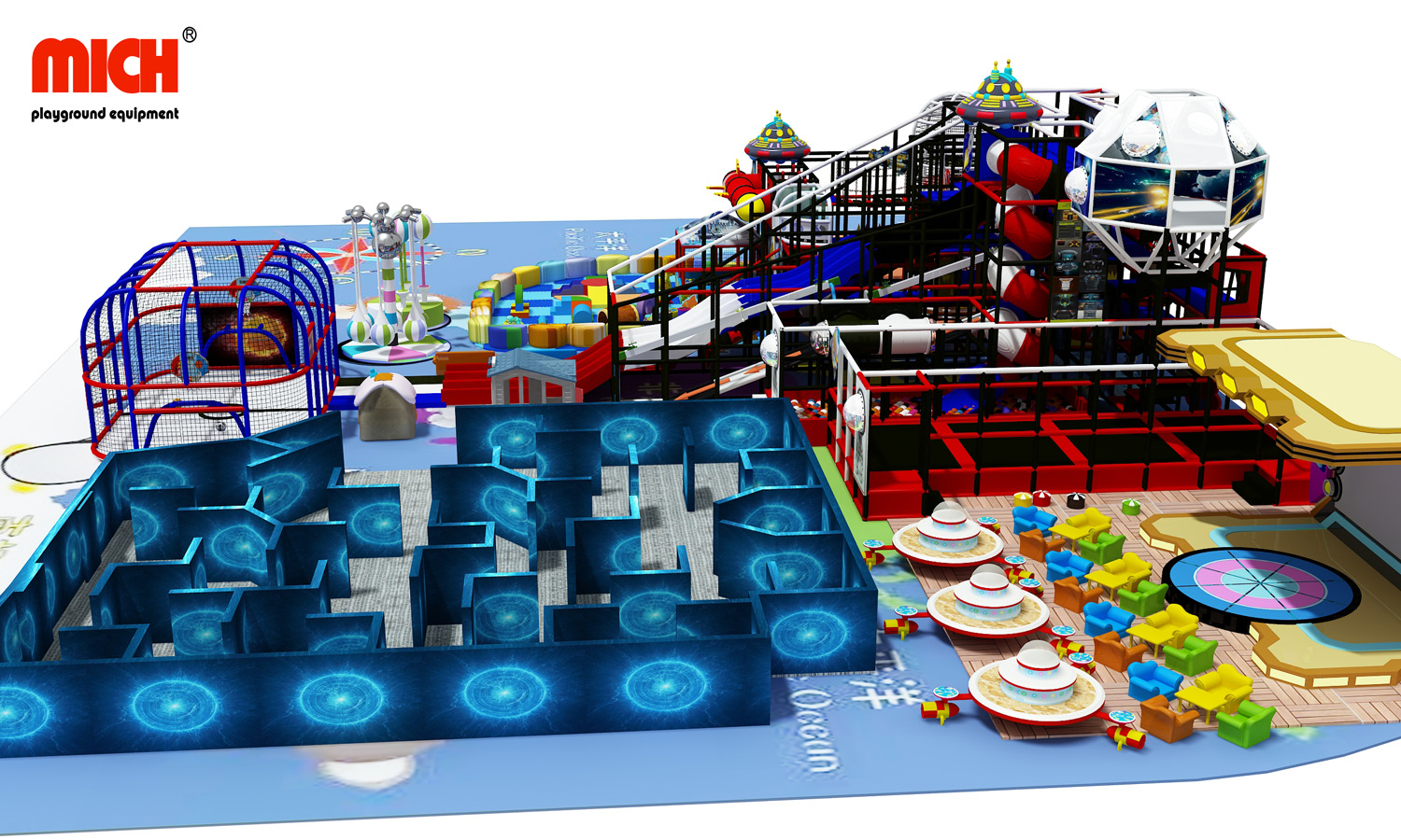 Big Space Theme Kids Centro de juego interior