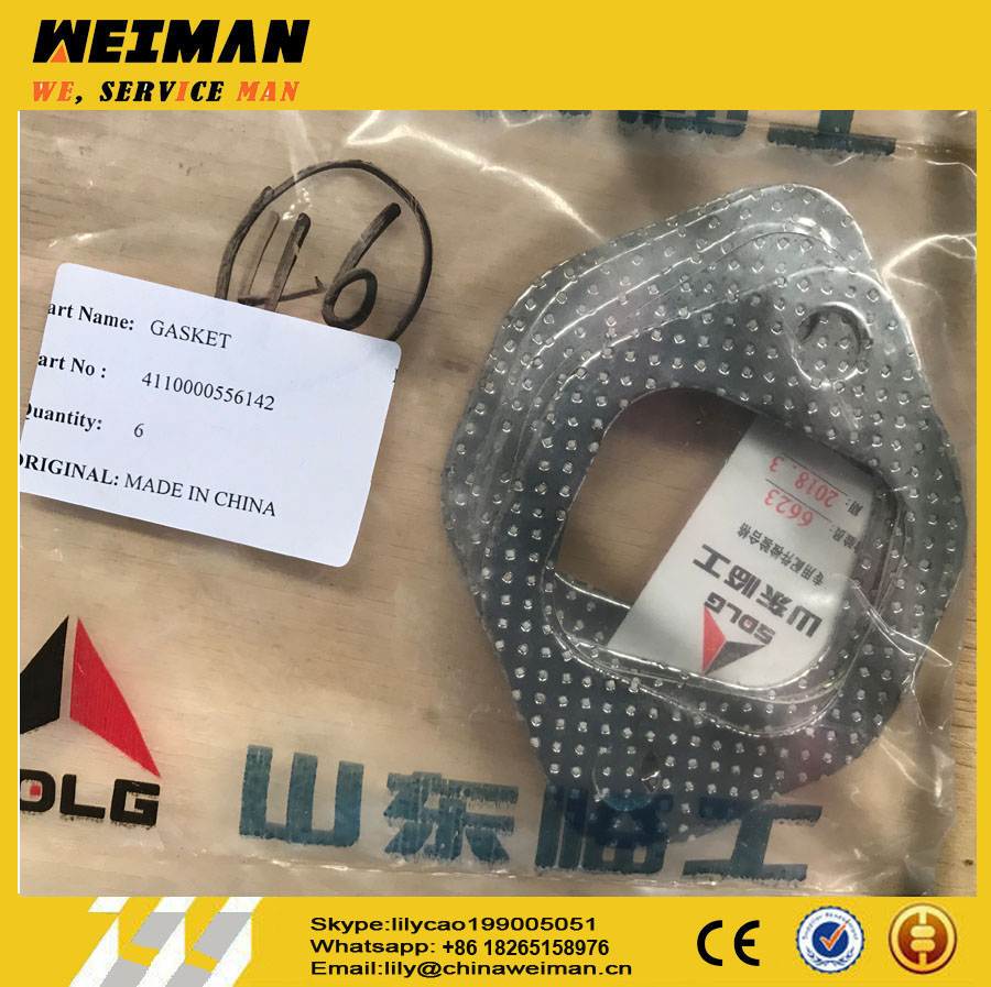 sdlg original weichai engine parts 4110000556142 , exhaust pipe gasket 61560110242 for WEICHAI WD615