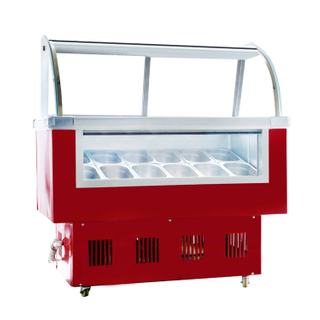 Refrigeration Equipment Gelato Ice Cream Fridge Commercial Chest Ice Cream Display Showcase Refrigerator Freezer