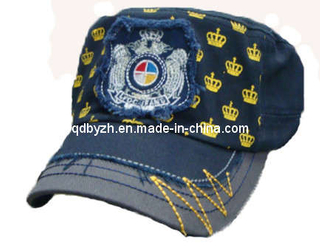 Double Layers Thick Thread Fitted Army Cap (BH-S130)