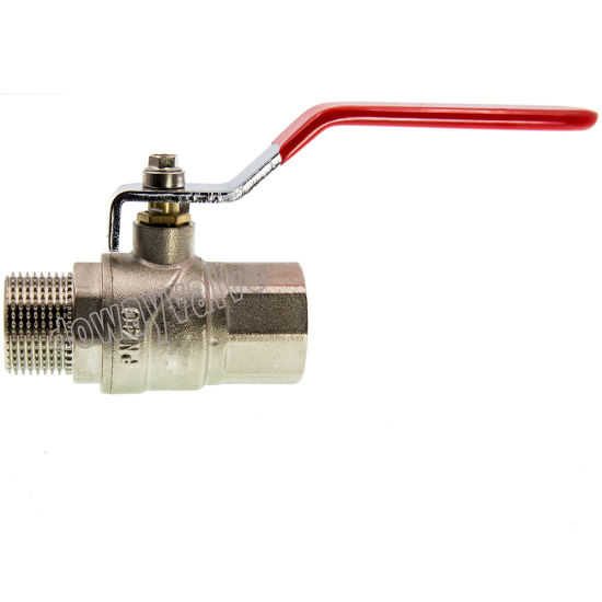 Válvula de bola de gas con mango de acero recubierto de PVC En331