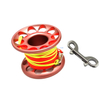 30 M High Visibility Aluminum Mini Scuba Diving Figner Spool with Brass Swivel 