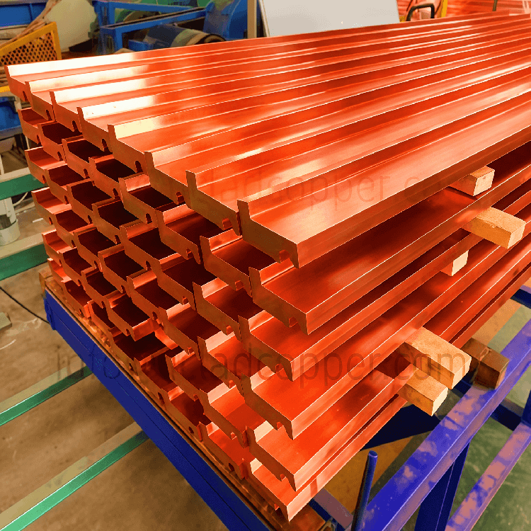  CNC machined C1100 copper bus bars /customized pure copper flat bars/ T2 copper flat bar