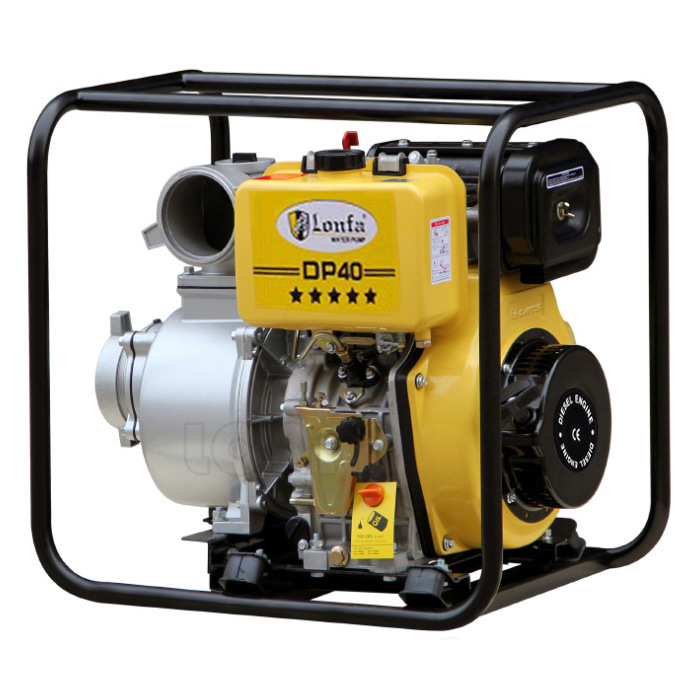 Large Fuel Tank High Flow Diesel 4 Inch 10HP Water Transfer Pump with Electric Start