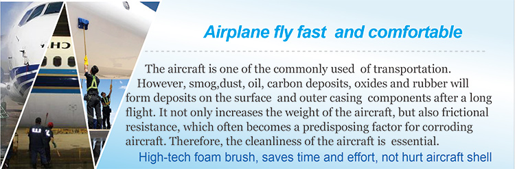 Lfsponge High-tech foam brush  saves time and effort for cleaning not hurt aircraft shell La brosse en mousse High-tech Lfsponge permet d'économiser du temps et des efforts pour nettoyer sans endommager la coque de l'avion