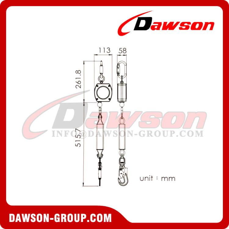 DSME-1.5(S) شريان الحياة القابل للسحب، شريان الحياة القابل للسحب ذاتيًا