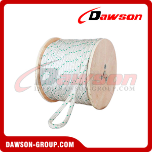 Cable trenzado doble del poliéster que tira de la cuerda baja de la fibra de poliéster del estiramiento de la alta tenacidad de la cuerda
