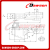 BS EN 13411-6:2004+A1:2008 Junta de cuña DS-421T de norma americana, casquillo de cuña de cable simétrico galvanizado en caliente, casquillo de cuña abierta con tuerca y pasador de seguridad