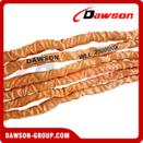 Eslingas redondas de poliéster WLL 25T