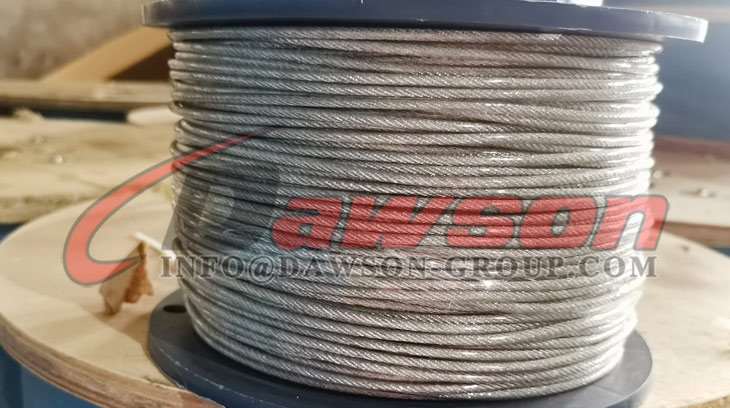 Construcci&oacute;n de cable de alambre recubierto de PVC 6X7 + FC 2-3MM-250M - Dawson Group Ltd. - Fabricante, proveedor y f&aacute;brica de China