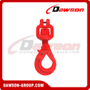 DS007 G80 / الصف 80 6 مللي متر 7/8 مللي متر Clevis خطاف دوار ذاتي القفل مع محمل لرافعة رفع الرافعات