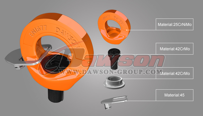 Anillo giratorio tipo ojo G80, punto de elevaci&oacute;n de grado 80 - Fabricante, proveedor de China, f&aacute;brica