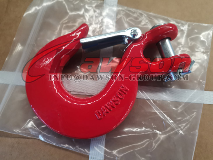 DS127 A-331 G70 Gancho deslizante de horquilla forjado de grado 70, Gancho deslizante de horquilla forjado de grado 43 H-331 G43 con pestillo para amarre - Dawson Group Ltd. - F&aacute;brica de China