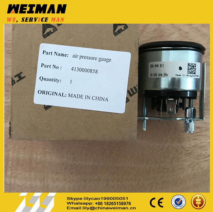 Genuine sdlg spare partsair pressure gauge 4130000858 with best price and quality