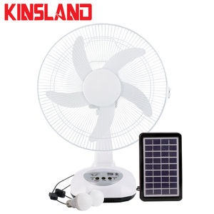 Hot Selling 5 Blade Brushless Motor Rechargeable Solar Fan with Usb Charger