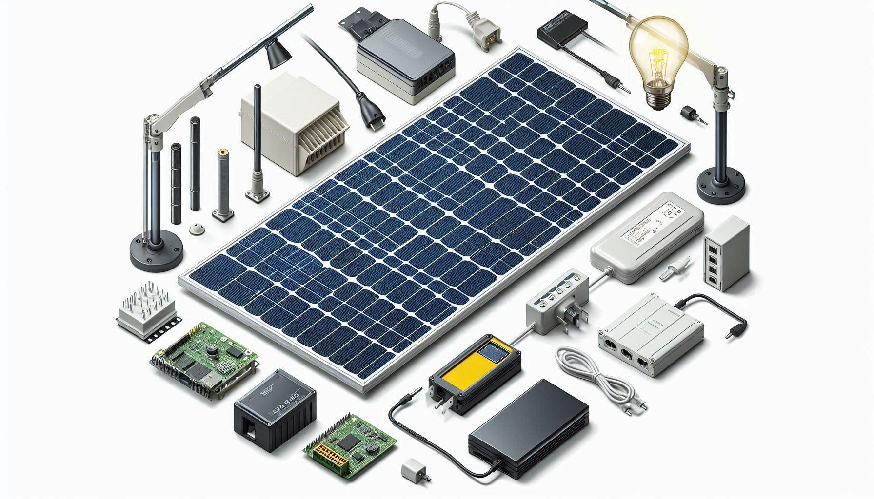 Components of Solar Power Street Lights 太陽能路燈的組成部分