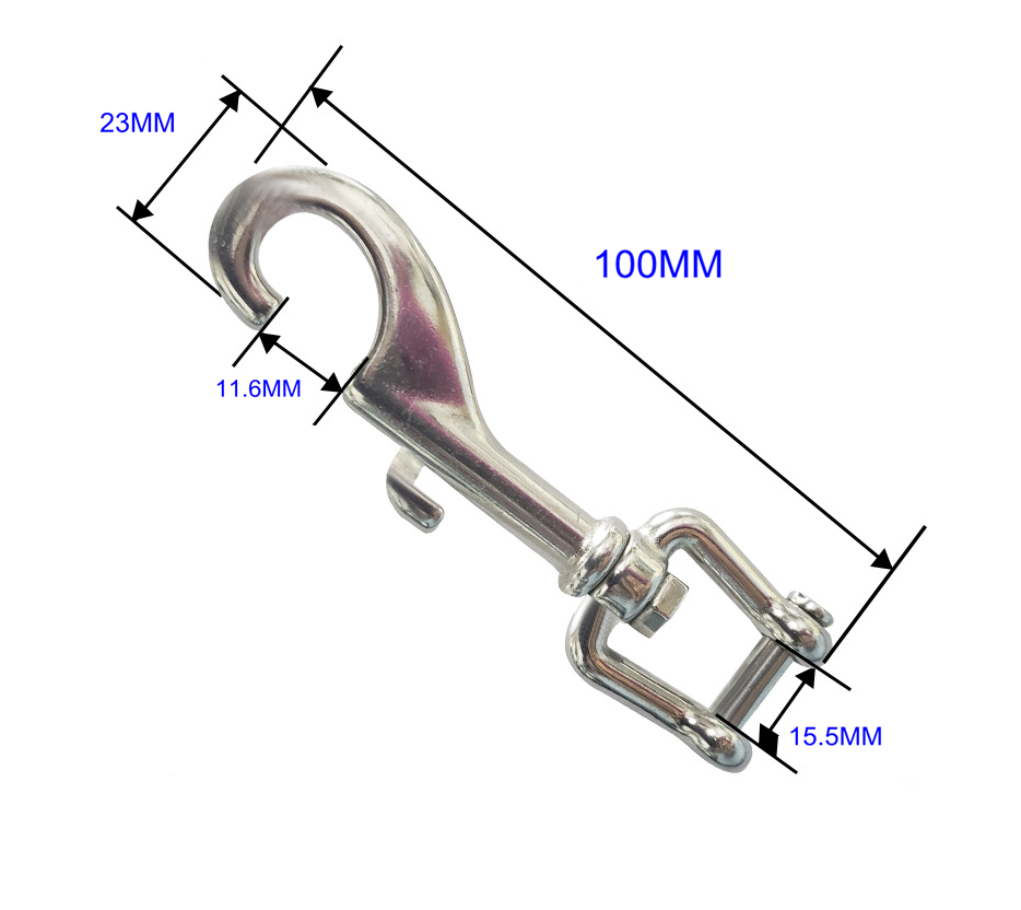  85mm,100mm Marine-grade 316 Stainless Steel Scuba Diving D Shackle Bolt Snap for Attaching Accessories: Lights, Gauges, Cameras and Bags