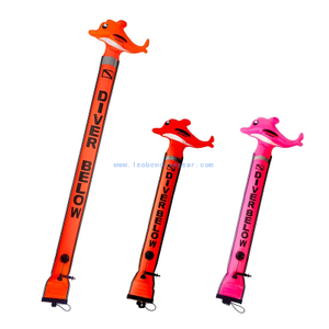  High Visibility Dolphin Surface Marker Buoy Diver Below Reflective Safety Sausage Signal Tube Scuba Diving DSMB 