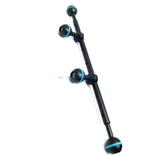 12-Inch Aluminum Multi Function Underwater Camera Stick Double Ball Arm Segment with M5 Threaded Holes