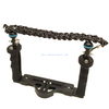 Aluminum underwater double base tray for diving camera housings