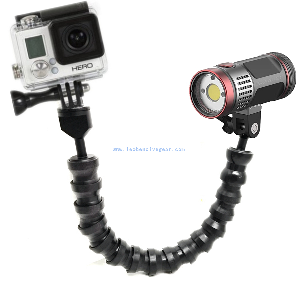 Underwater Gooseneck Flexible YS Arm with 1/4"-20 Screw for Gopro / Handle 