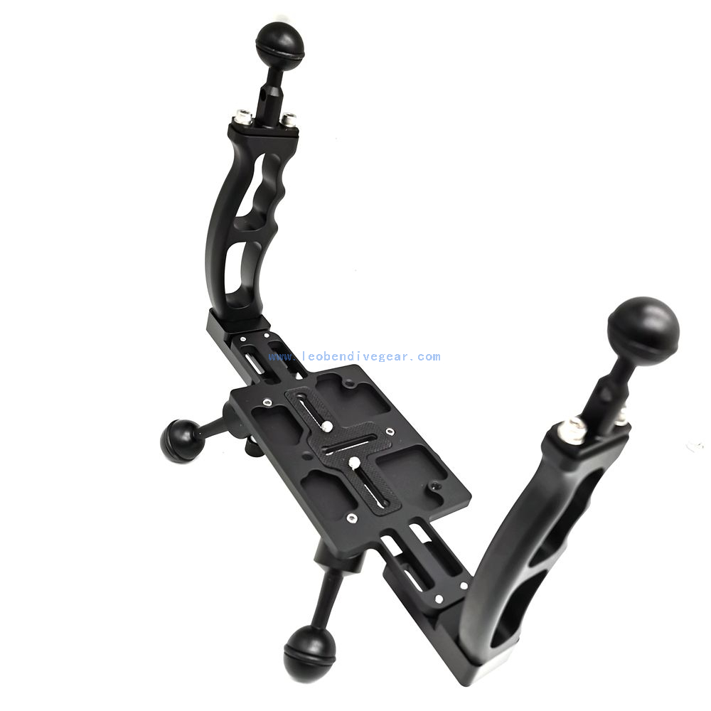 Multi Function Underwater Camera Housing Tripod Plate Tray with Double Handles