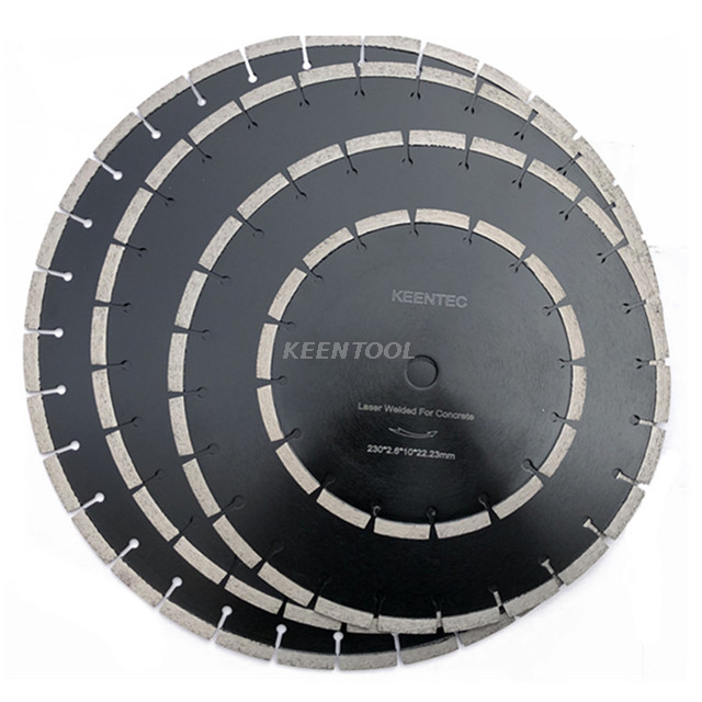 Hojas de sierra de corte de diamante segmentadas soldadas con láser para corte de hormigón