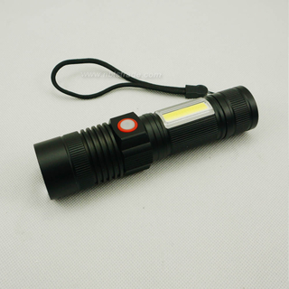 USB Rechargeable High Power LED Flashlight with Flood Light