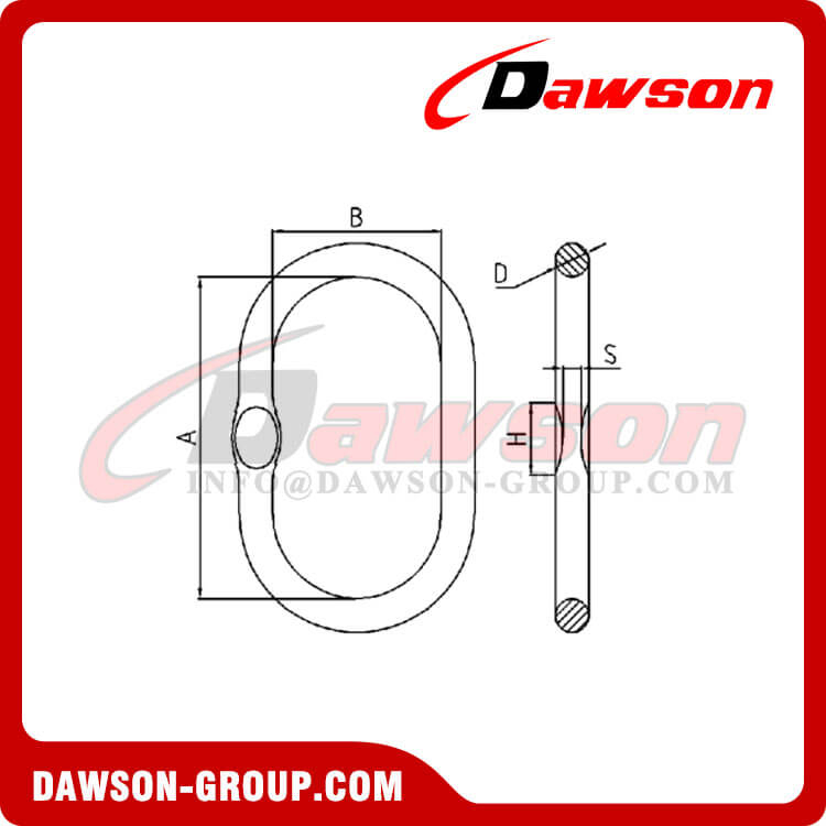 DS1077 NA-342 G100 WLL 2.2-71T Enlace maestro tipo EE. UU. con plano
