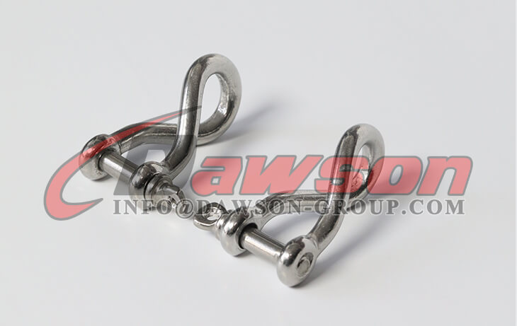 Grillete torcido de acero inoxidable, Grillete torcido con pasador roscado SS316, Grillete torcido AISI304 con pasador roscado - Dawson Group Ltd. - F&aacute;brica de China, Proveedor