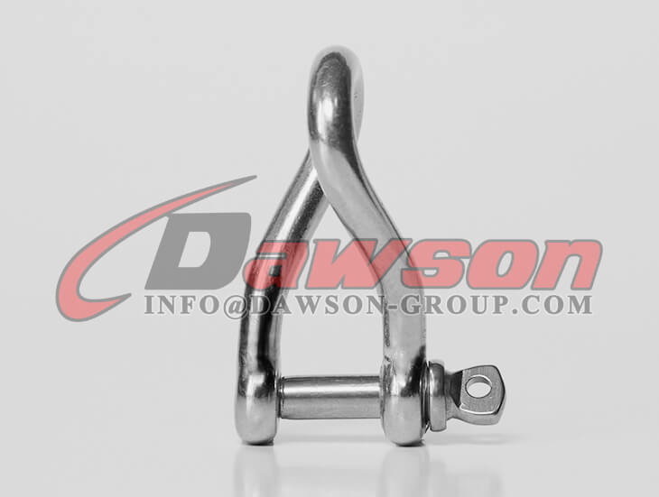 Grillete torcido de acero inoxidable, Grillete torcido con pasador roscado SS304, Grillete torcido AISI316 con pasador roscado - Dawson Group Ltd. - Fabricante y proveedor de China