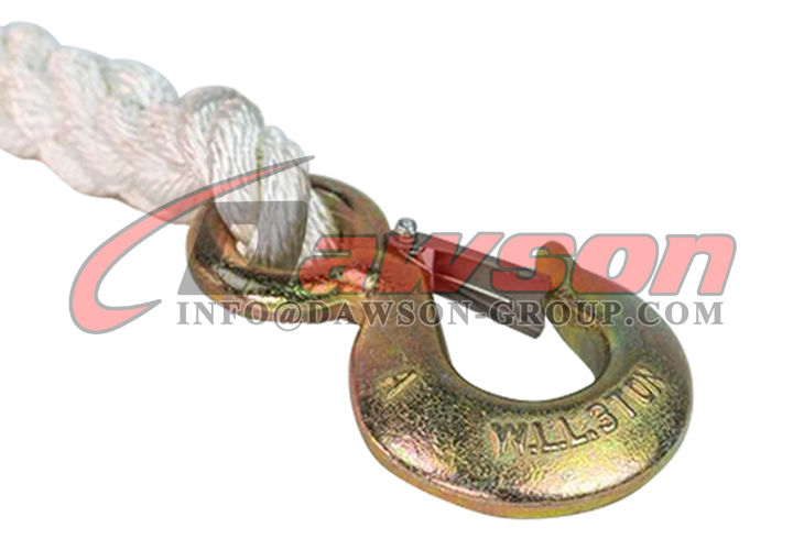 Cuerda de remolque de nailon trenzado con empalme de ojo de 3 hilos con gancho - Dawson Group Ltd. - Fabricante, proveedor de China