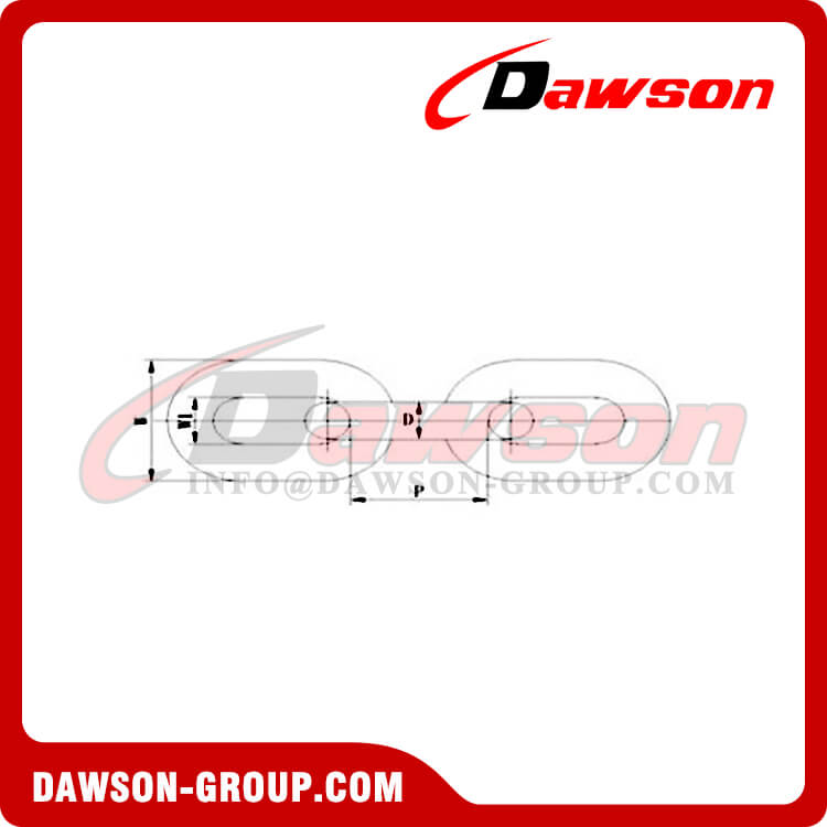 Cadena de carburación DT, DAT de 3,2-16 mm, cadena de carburación de aleación negra G80 de alta dureza