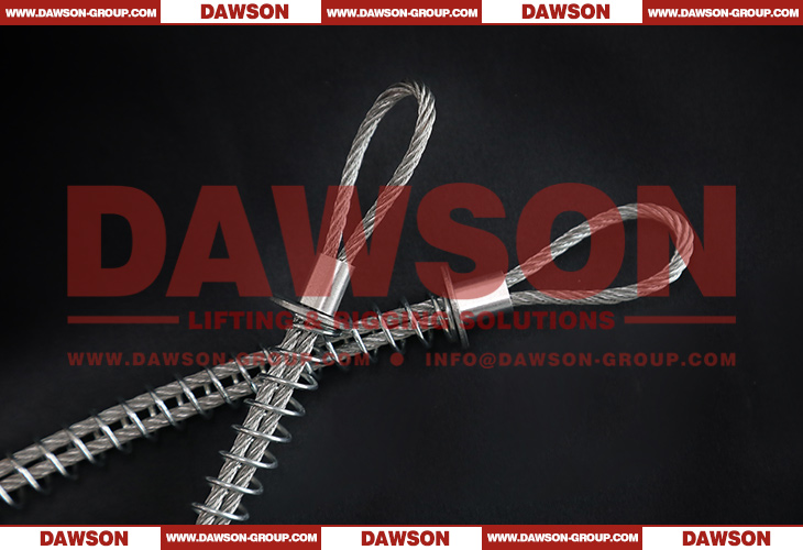 Cable de seguridad Whipcheck resistente a la corrosi&oacute;n y al &oacute;xido de acero al carbono galvanizado DAWSON Cable de control de l&aacute;tigo de manguera a manguera - Dawson Group Ltd. - Proveedor y fabricante de China