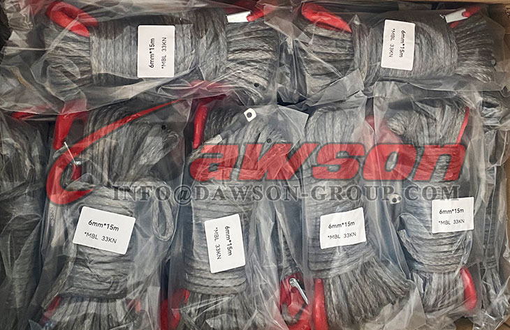Cuerda trenzada de UHMWPE de 12 hebras, extremo con dedal de acero inoxidable 316 con gancho DS156 - Dawson Group Ltd. - Fabricante, proveedor de China