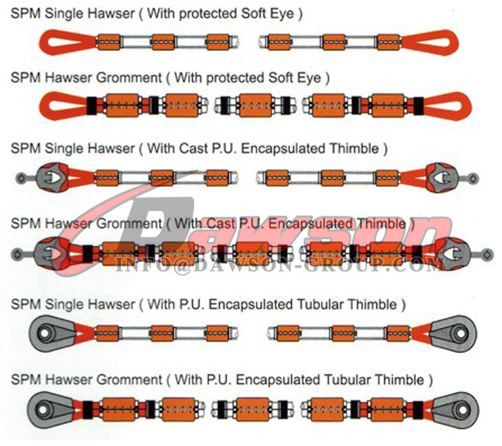 SPM ロープ、二重編組ナイロン ロープ、SPM シングル ホーサー、SPM ホーサー グロメット - Dawson Group Ltd. - 中国製造業者、サプライヤー