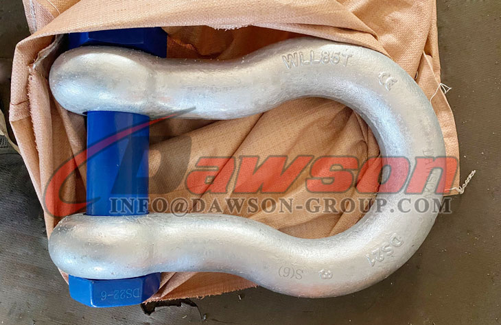 Grillete de anclaje tipo perno HDG WLL55T, Grillete de arco con pasador y tuerca de seguridad, Grillete de arco tipo perno S6 - Dawson Group Ltd. - Fabricante, proveedor de China