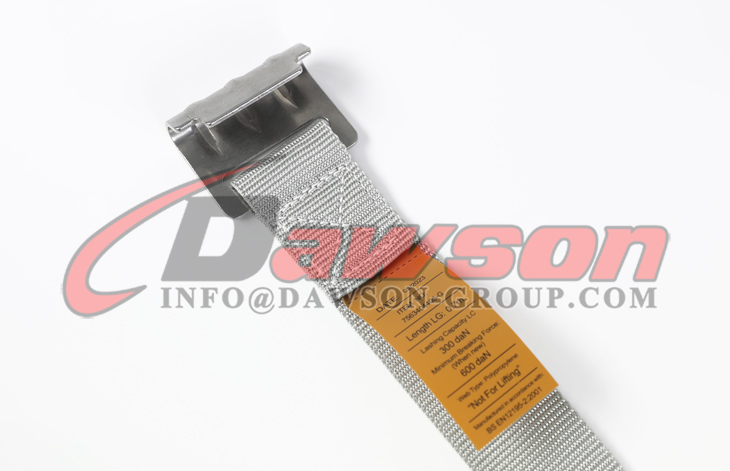 BS EN12195-2 45MM LC 300daN أشرطة رمادية مع خطاف مسطح - Dawson Group Ltd. - الصين الصانع والمورد