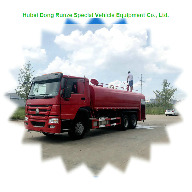 HOWO 6X4 Water Tank Pumper Truck 20000L Water Fire 