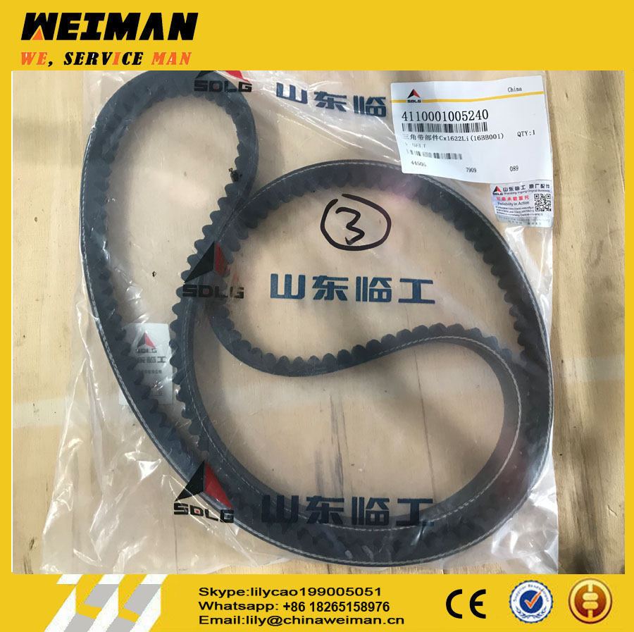 sdlg spare parts 4110001005240 V-BELT for BF6M 1013 engine for sale