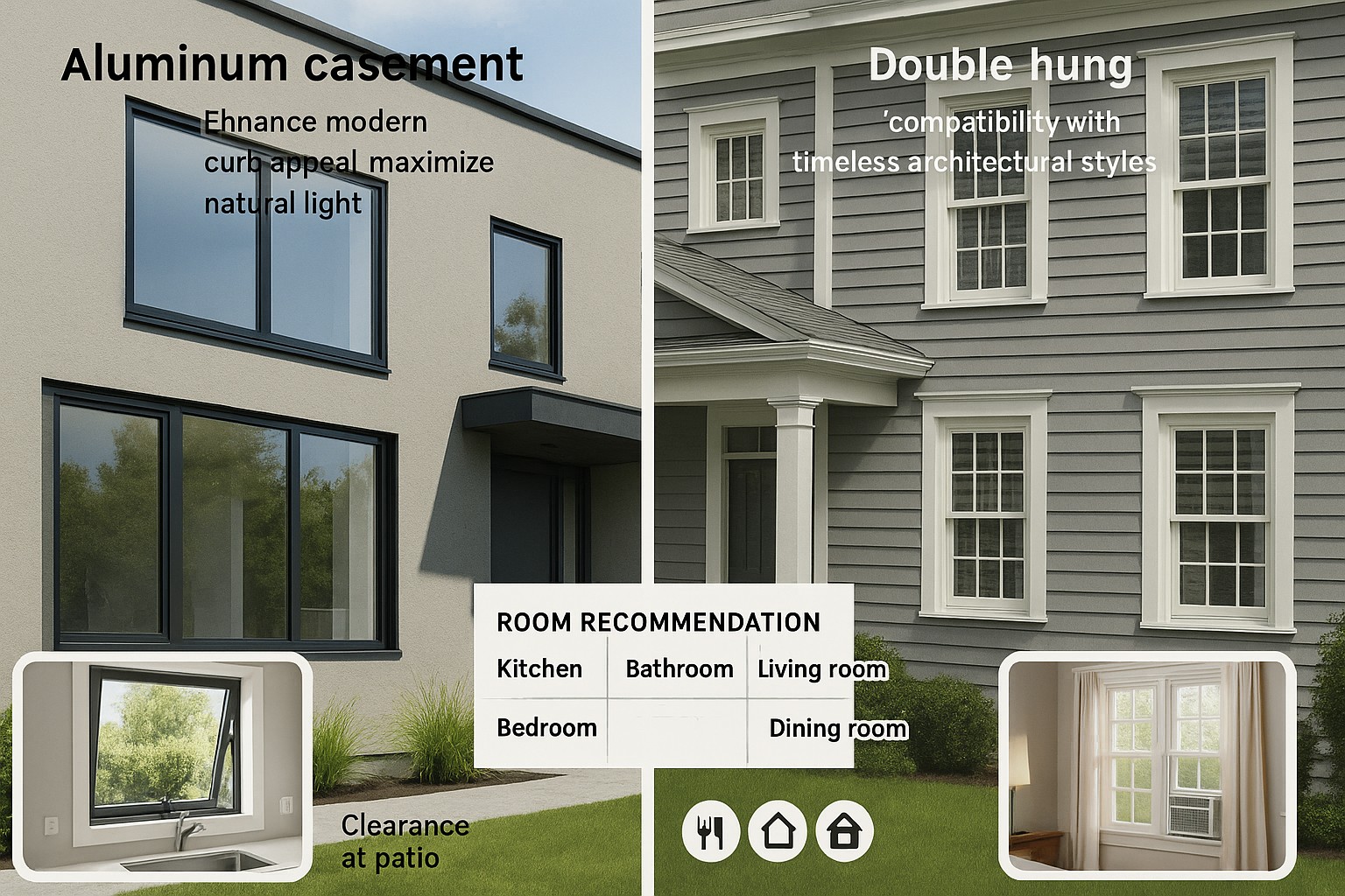 Stil și considerații practice: Casement vs Double Windows Hung